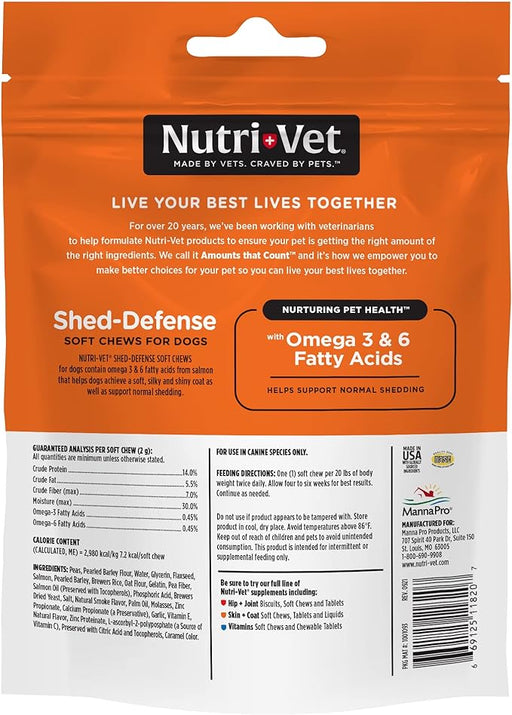 Nutri-Vet Shed-Defense Soft Chews for Dogs -   