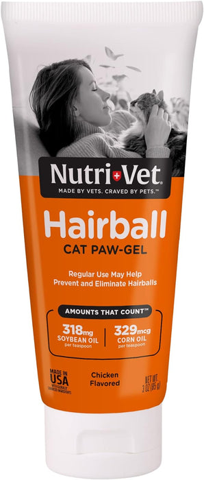 Nutri-Vet Hairball Paw-Gel for Cats -   