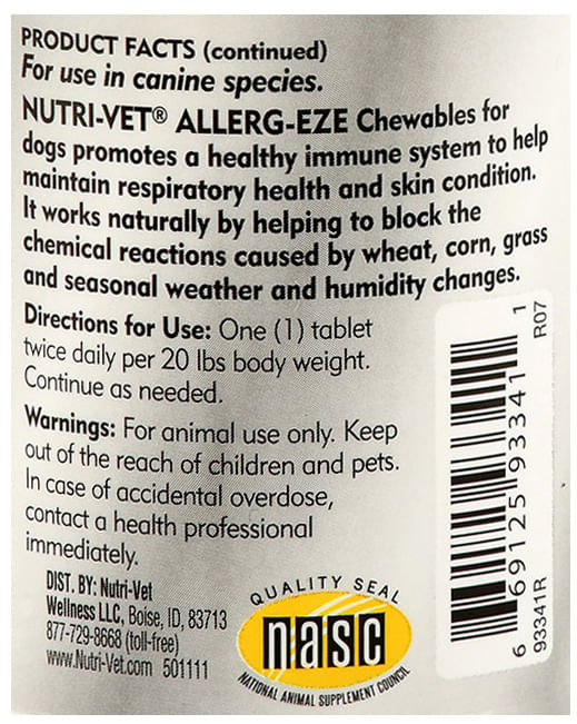 Nutri-Vet Allerg-Eze Canine Chewables -   