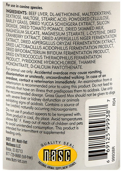 Nutri-Vet Grass Guard Max for Dogs Liver Flavor Chewables - 150 count Nutri-Vet Grass-Guard Max  