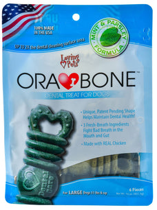 Ora-Bone Dental Treats for Dogs – Fresh Breath, Plaque & Tartar Control, USA Made