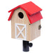 Outdoor Bluebird House with Baby Steps – Durable Pine, T - Post Mountable Adaptor Included - BBTA - Barn (Red & White) - 1