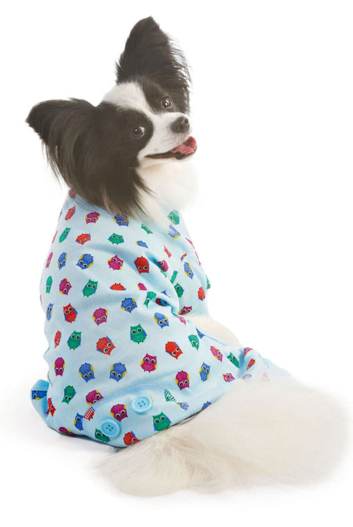 Owl Print Dog Pajamas, Blue - Jeffers - Dog Supplies > Dog Apparel