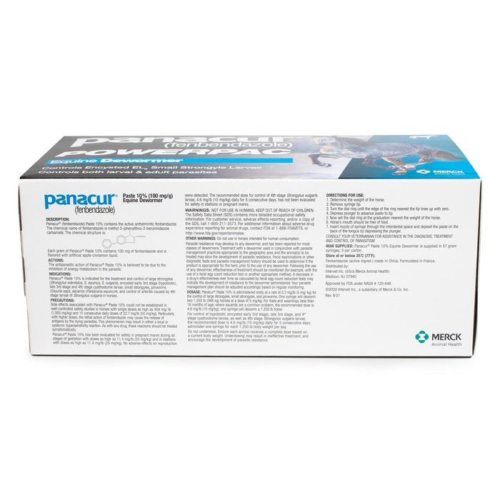 Panacur Powerpac Horse Dewormer - Jeffers - Animal Health & Wellness > Medicine