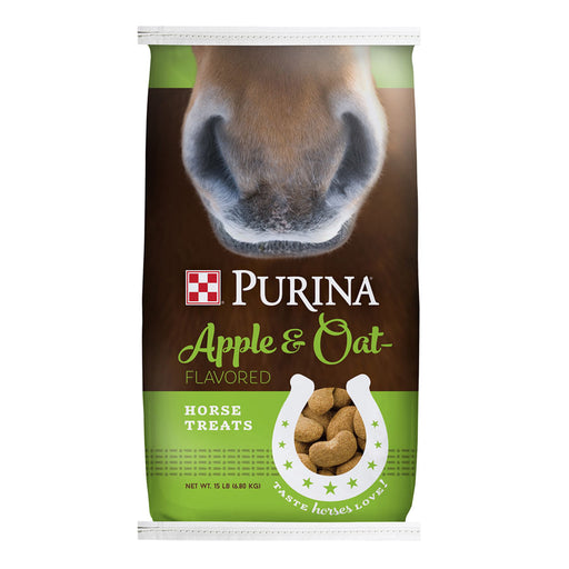 Purina Apple & Oats Horse Treats, 15 lb -   