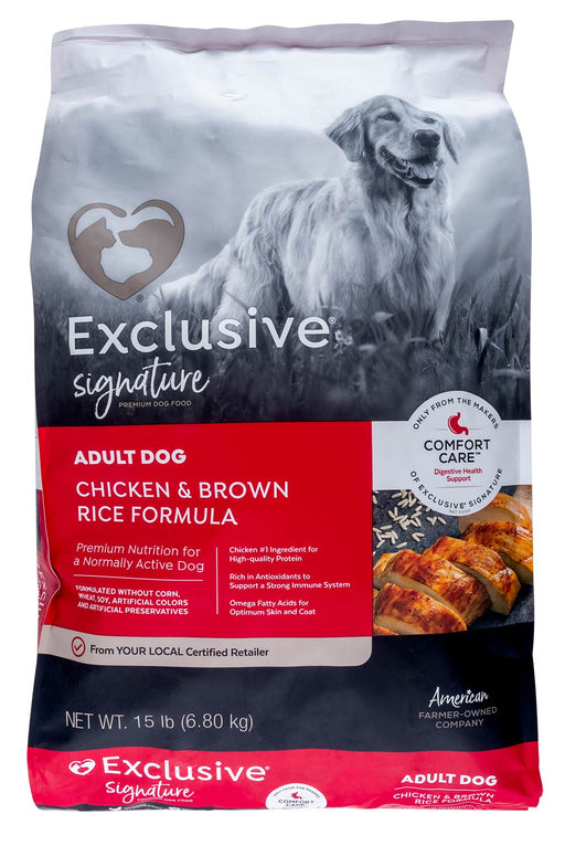 Purina Exclusive Adult Dog Food, Chicken/Brown Rice - 15 lb Purina Exclusive Chicken/Brown Rice Adult Dog Food  