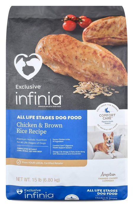 Infinia Chicken & Brown Rice Dog Food - 15 lb Infinia Chicken & Brown Rice Dog Food  