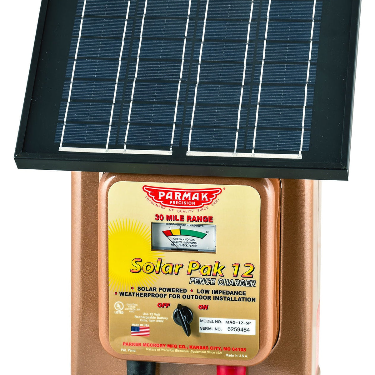 Parmak Solar-Pak 12 Electric Fence Charger — Jeffers