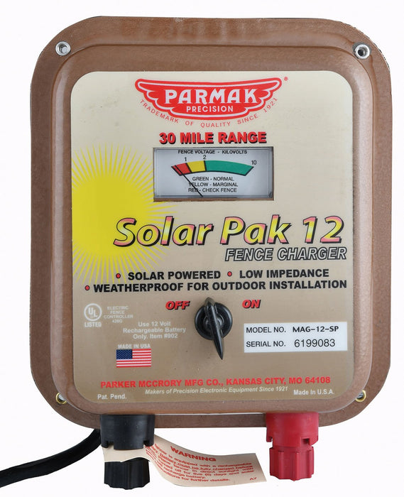 Parmak Solar - Pak 12 Fence Charger - Jeffers - Farm & Ranch Supplies > Fencing & Barriers