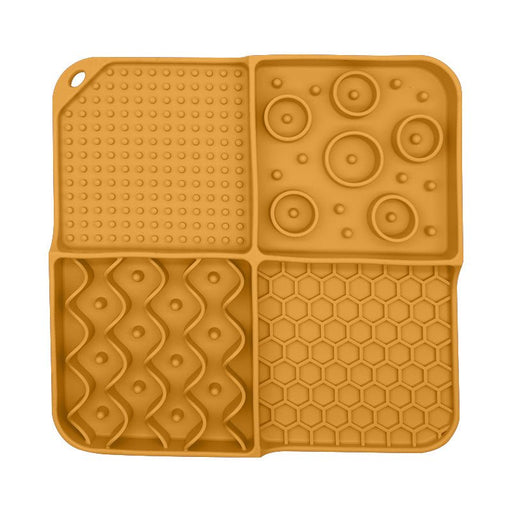 Paw Puzzle Silicone Slow Feeding Mat - NP235 - Orange - Small - 1 - 1