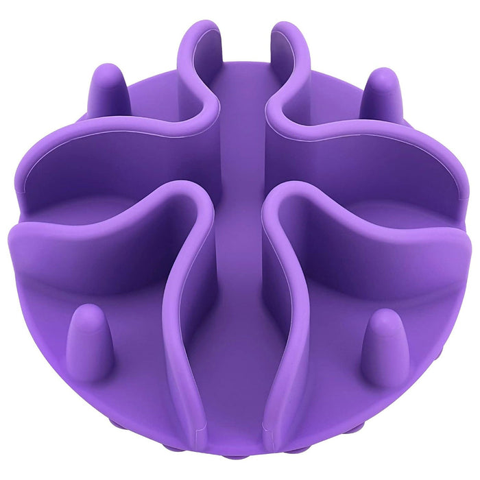 Paw Puzzle Slow Feeder Dog Bowl Insert - NP231 - Puprle - Medium, 5" - 1 - 3