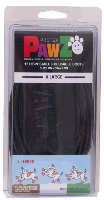 PawZ Dog Boots, Black (12 - pack) - Jeffers - Dog Supplies > Dog Apparel