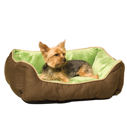 K&H Self-Warming Lounge Sleeper, Small - Mocha/Green Self-Warming Lounge Sleeper, Small  