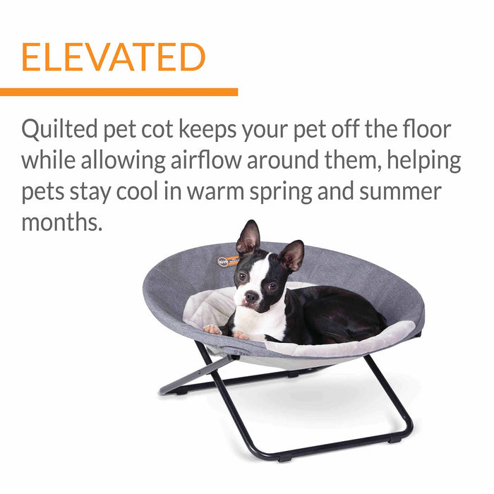 K&H Pet Products Elevated Cozy Cot Color Gray