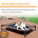 K&H Pet Products Original Bolster Pet Cot Elevated Pet Bed Color Chocolate/Black