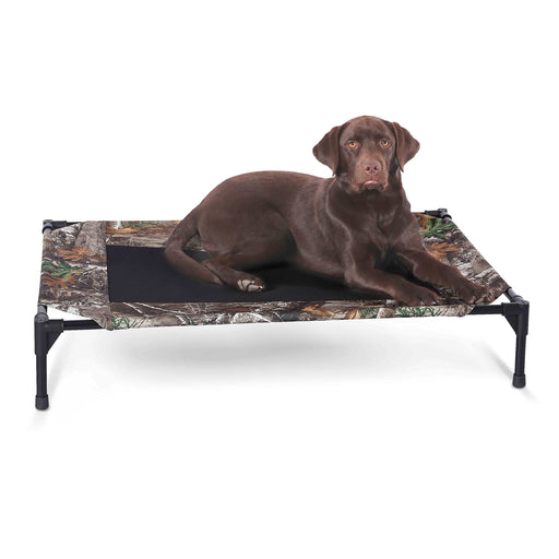 K&H Pet Products Original Pet Cot Elevated Dog Bed Realtree Edge Color Camo/Black