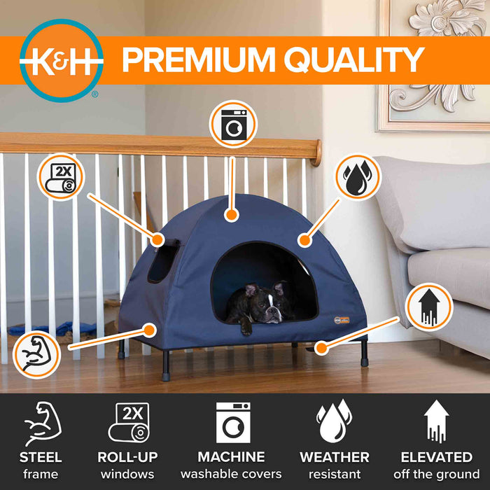 K&H Pet Products Original Pet Cot House Color Navy Blue