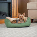 K&H Pet Products Self-Warming Lounge Sleeper Pet Bed Sage/Tan Small 16 X 20 Color Sage/Tan