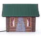 Outdoor Heated Kitty House - Brown Log Cabin  