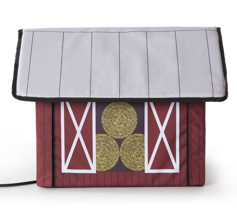 Outdoor Heated Kitty House - Red Barn  