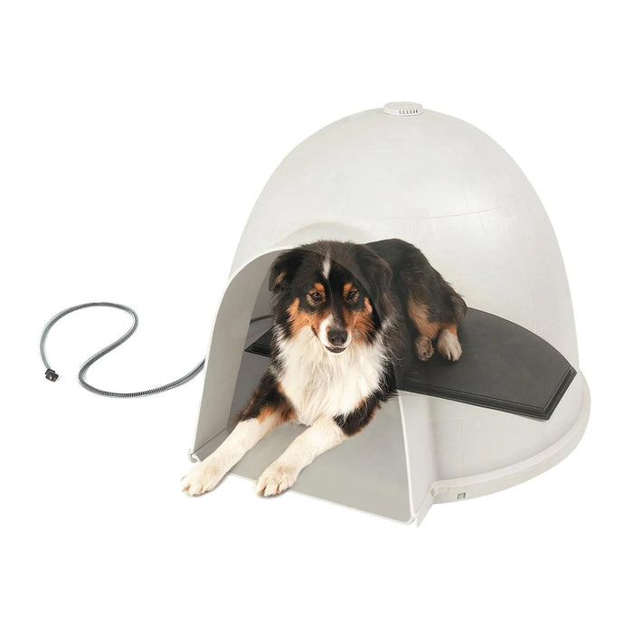 K&H Pet Products Lectro-Kennel Igloo Style Outdoor Heated Pad Color Black