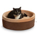 K&H Pet Products Thermo-Kitty Bed Indoor Heated Cat Bed Color Brown
