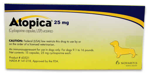 Rx Atopica for Dogs - Atopica for 9.1-16 lb Dogs, 15 ct  