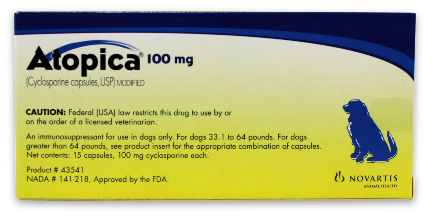 Rx Atopica for Dogs - Atopica for 33.1-64 lb Dogs, 15 ct  