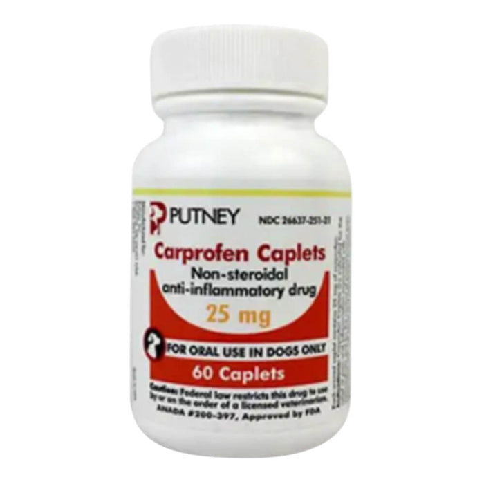 Carprovet Caplets for Dogs - Rx Carprovet (Carprofen), 25 mg x 60 Caplets  