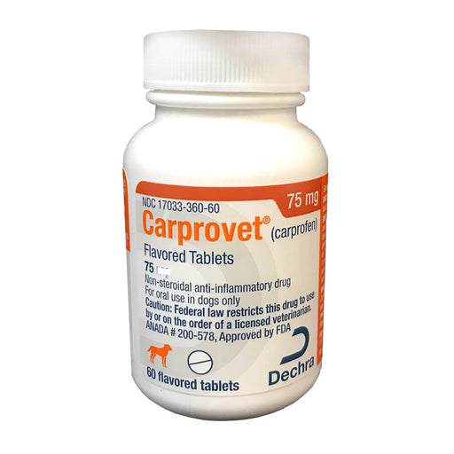 Carprovet Caplets for Dogs - Rx Carprovet (Carprofen), 75 mg x 60 Caplets  