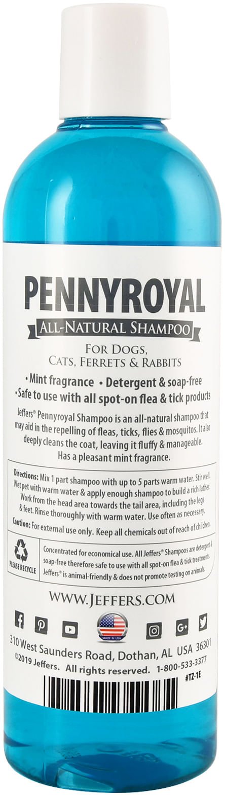 Pennyroyal Natural Shampoo for Dogs and Cats - Jeffers - Animal & Pet Supplies > Pet Grooming > Pet Shampoo & Conditioner