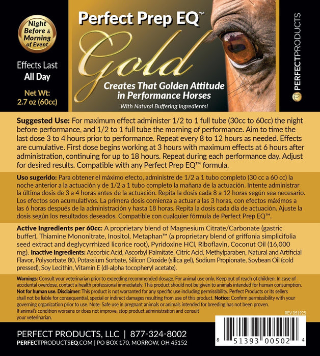 Perfect Prep EQ Gold Paste for Performance Horses, 60 ml - PEPB3 - 60 ml - 3