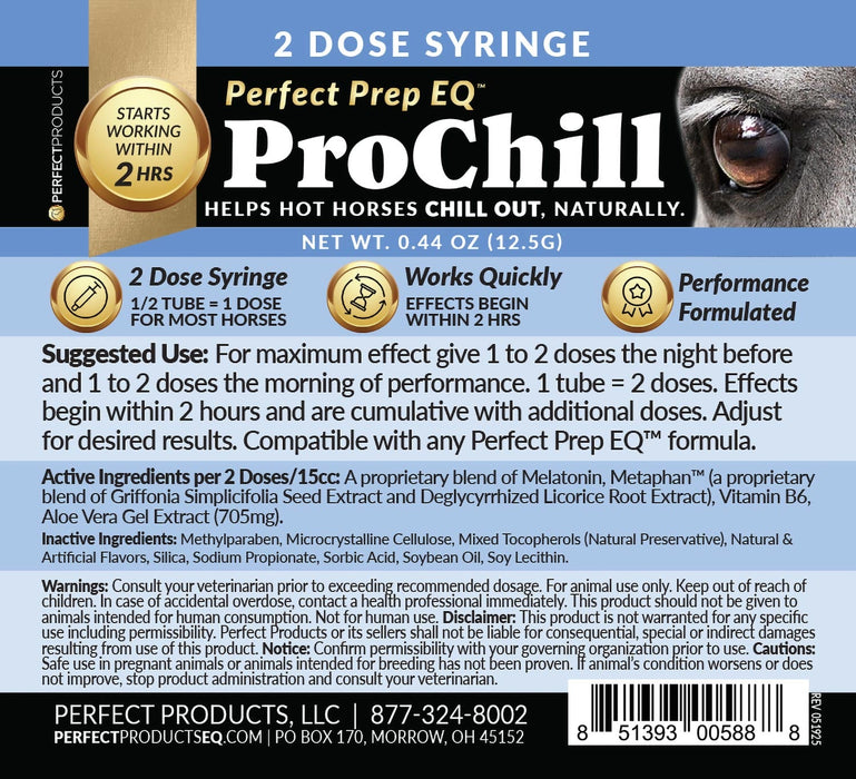 Perfect Prep EQ ProChill Calming Paste for Horses, 60 ml - PEPB9 - 60 ml - 7