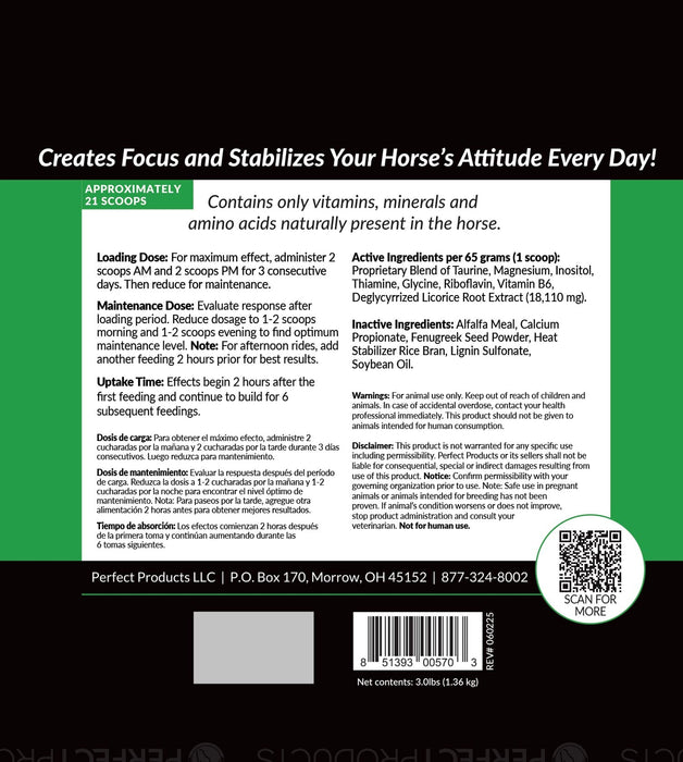 Perfect Prep EQ Training Day Pellets for Equine Athletes - PEPB1 - 3 lb bag - 3