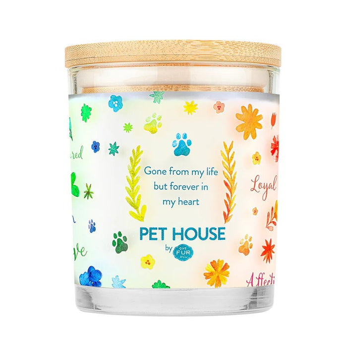 Pet House Candle, 9 oz – Pet Odor Eliminating, Non - Toxic, Long - Lasting, Hand - Poured in USA - PHC5 - Furever Loved Memorial - 9 oz - 1 ct - 20
