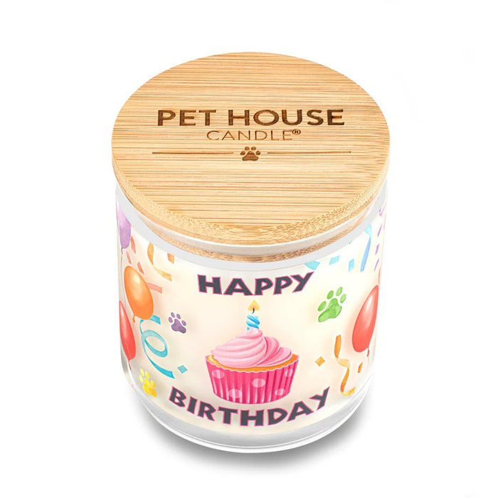 Pet House Candle, 9 oz – Pet Odor Eliminating, Non - Toxic, Long - Lasting, Hand - Poured in USA - PHC6 - Happy Birthday - 9 oz - 1 ct - 28