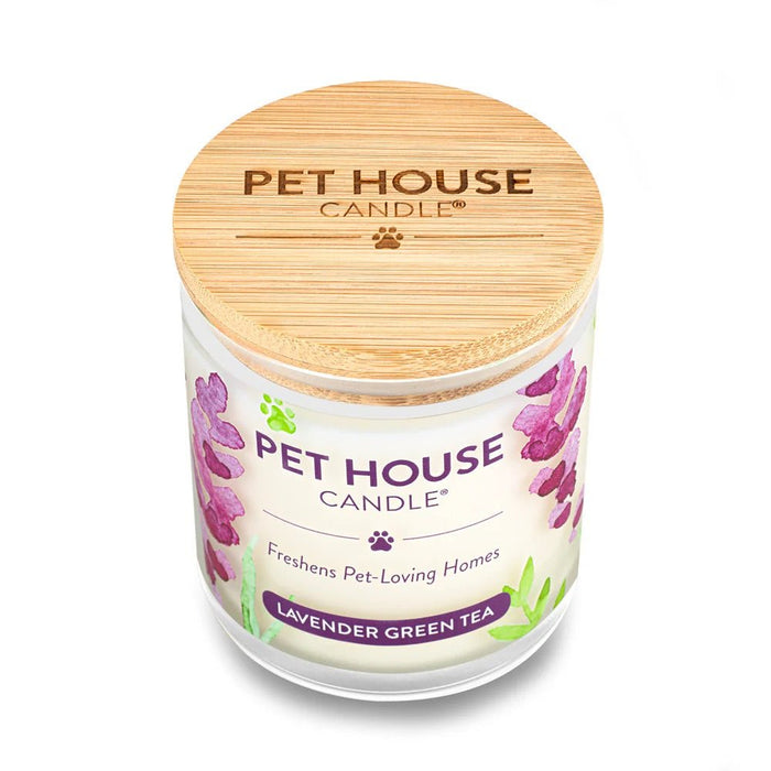 Pet House Candle, 9 oz – Pet Odor Eliminating, Non - Toxic, Long - Lasting, Hand - Poured in USA - PHC7 - Lavender Green Tea - 9 oz - 1 ct - 33