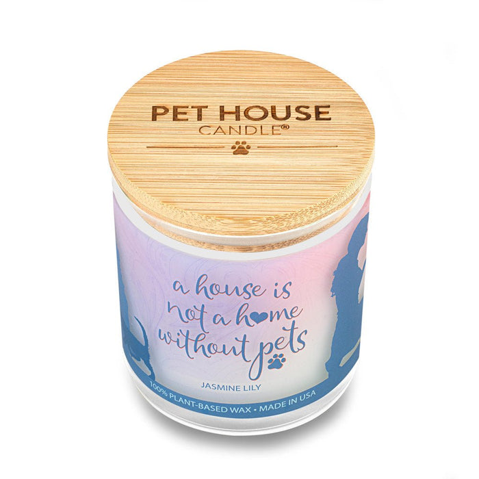 Pet House Candle, 9 oz – Pet Odor Eliminating, Non - Toxic, Long - Lasting, Hand - Poured in USA - PHCJ - Jasmine Lily - 9 oz - 1 ct - 91