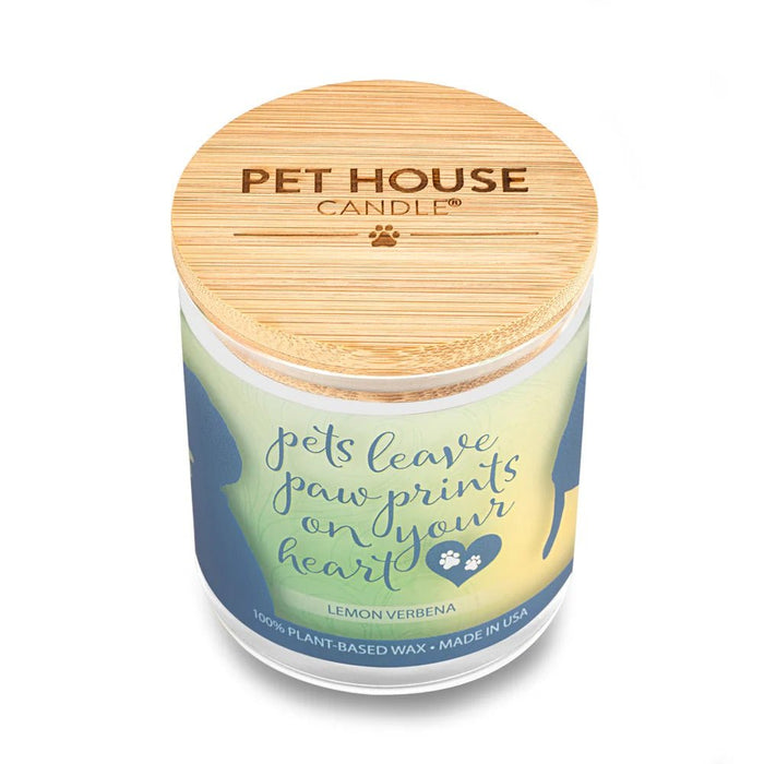 Pet House Candle, 9 oz – Pet Odor Eliminating, Non - Toxic, Long - Lasting, Hand - Poured in USA - PHCL - Lemon Verbena - 9 oz - 1 ct - 101