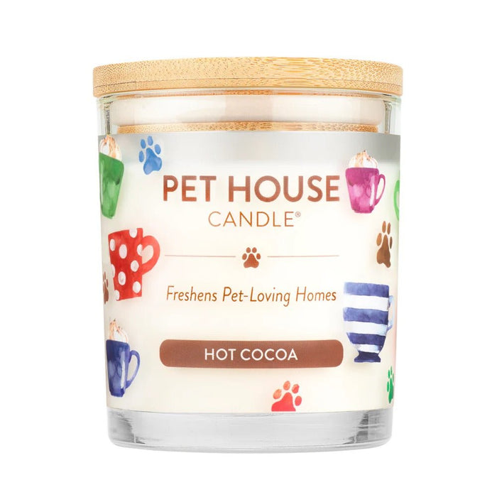 Pet House Candle, 9 oz – Pet Odor Eliminating, Non - Toxic, Long - Lasting, Hand - Poured in USA - PHCR - Hot Cocoa - 9 oz - 1 ct - 117