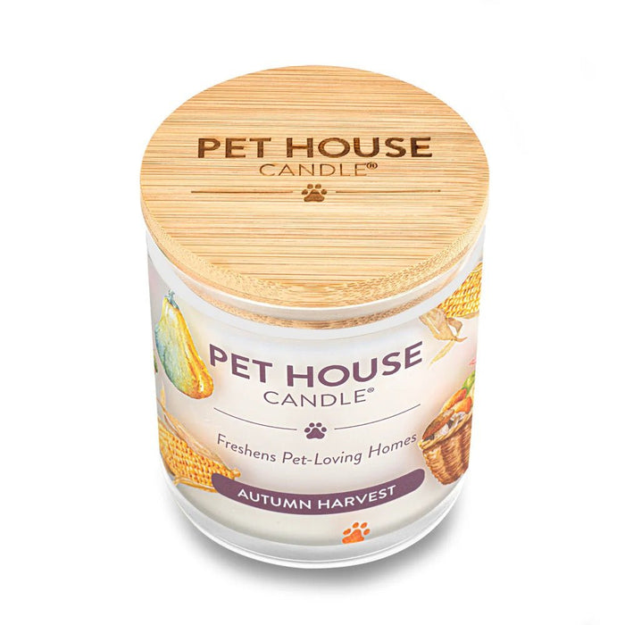 Pet House Candle, 9 oz – Pet Odor Eliminating, Non - Toxic, Long - Lasting, Hand - Poured in USA - PHCT - Autumn Harvest - 9 oz - 1 ct - 127