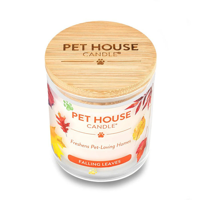 Pet House Candle, 9 oz – Pet Odor Eliminating, Non - Toxic, Long - Lasting, Hand - Poured in USA - PHCV - Falling Leaves - 9 oz - 1 ct - 136