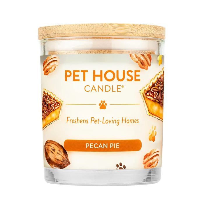 Pet House Candle, 9 oz – Pet Odor Eliminating, Non - Toxic, Long - Lasting, Hand - Poured in USA - PHCX - Pecan Pie - 9 oz - 1 ct - 143