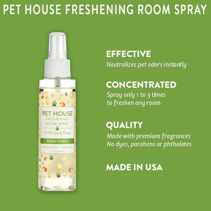 Pet House Freshening Room Sprays, 4 oz – Concentrated, Non - Toxic, Safe for Pet Homes - Jeffers - Animal & Pet Supplies > Pet Odor & Stain Removers