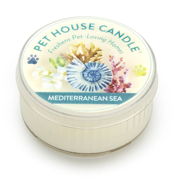 Pet House Mini Candle 1.5 oz – Pet - Friendly Odor Eliminating Candle - PHCA6 - Mediterranean Sea - 1.5 oz - 14