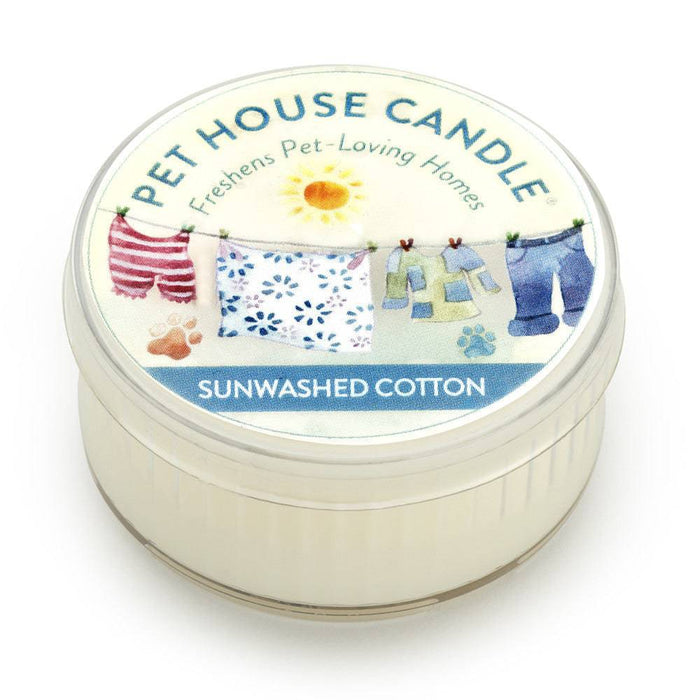 Pet House Mini Candle 1.5 oz – Pet - Friendly Odor Eliminating Candle - PHCA8 - Sunwashed Cotton - 1.5 oz - 18