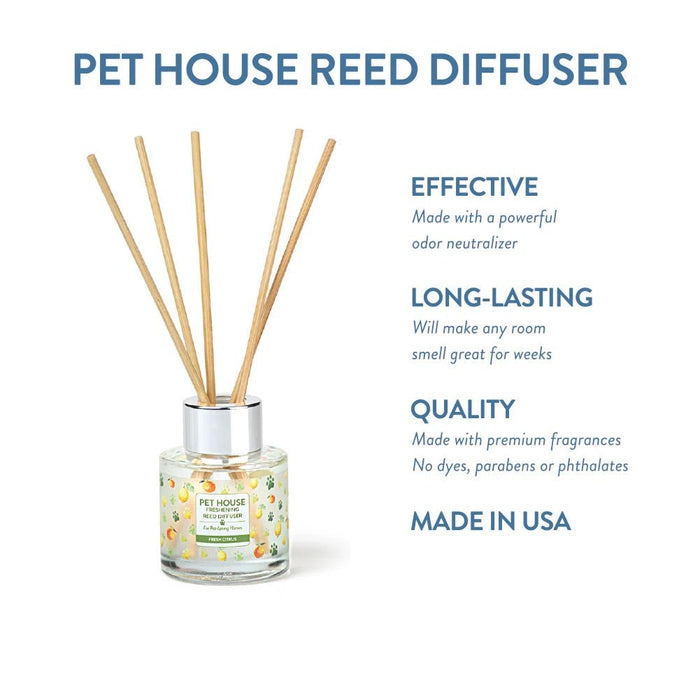 Pet House Reed Diffuser – Pet - Friendly Odor Neutralizer for Homes - Jeffers - Animal & Pet Supplies > Pet Odor & Stain Removers