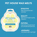 Pet House Wax Melts – 100% Natural Plant - Based, Odor - Eliminating, Paw - Shaped, Pet - Friendly - PHCB5 - Sunwashed Cotton - 3 oz - 27