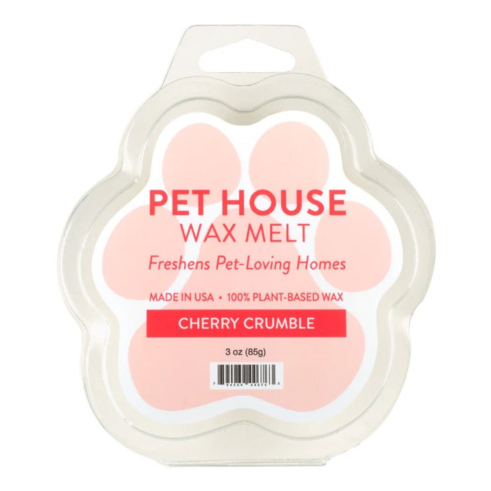 Pet House Wax Melts – 100% Natural Plant - Based, Odor - Eliminating, Paw - Shaped, Pet - Friendly - PHCBE - Cherry Crumble - 3 oz - 44
