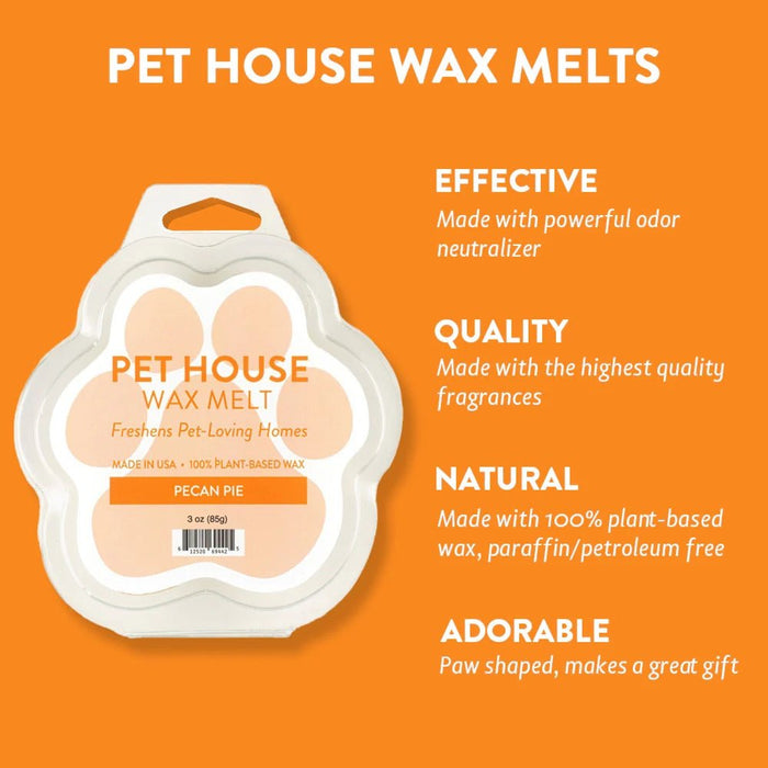 Pet House Wax Melts – 100% Natural Plant - Based, Odor - Eliminating, Paw - Shaped, Pet - Friendly - PHCBH - Pecan Pie - 3 oz - 51